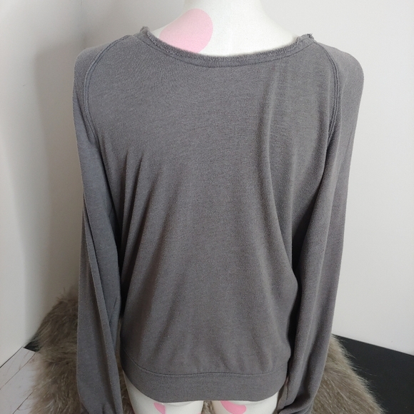 PINK Victorias Secret | Y2k French Terry soft off the shoulder sweatshirt small - Picture 3 of 14